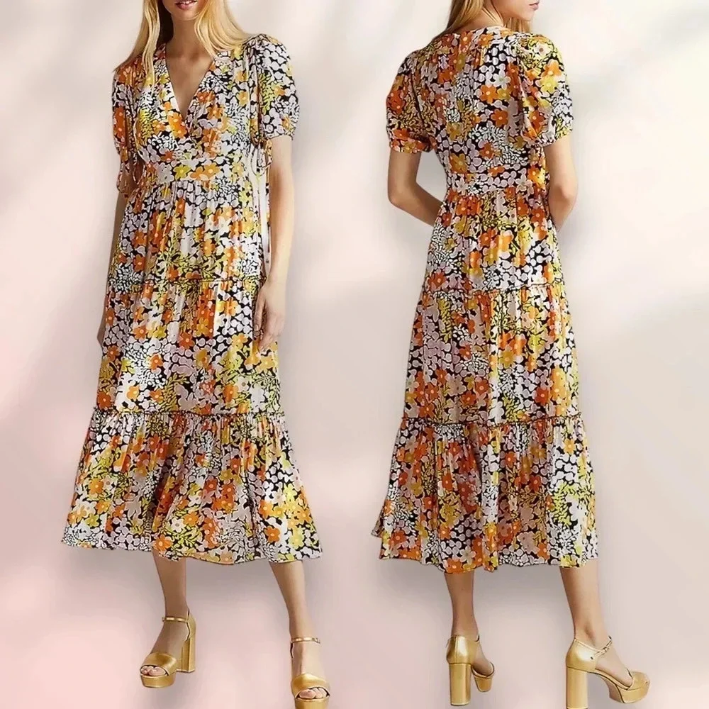 TED BAKER
Safiree floral print cotton blend midi dress Size 3 - Picture 5 of 17